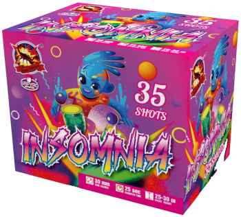 Insomnia ist eine 35 Schuss Batterie von SRPYRO