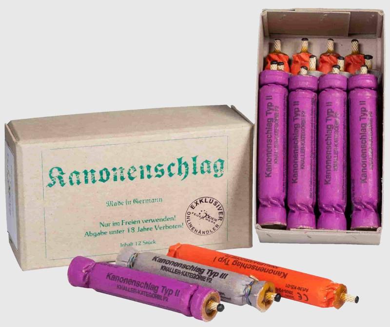 Kanonenschläge 12er Packung aus deutscher Herstellung