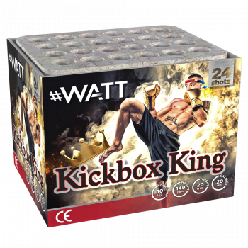 Kickbox King ist eine 24 Schuss Batterie aus der #Watt Serie von Vuurwerktotaal