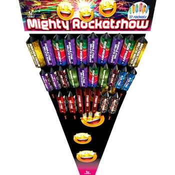 Mighty Rocketshow ist ein 27 teilighes Raketensortiment von Lesli