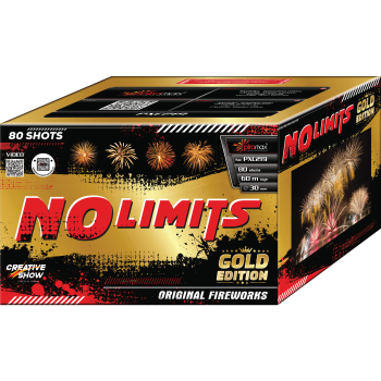 No Limits Gold ist ein 80 Schuss Verbund von Piromax
