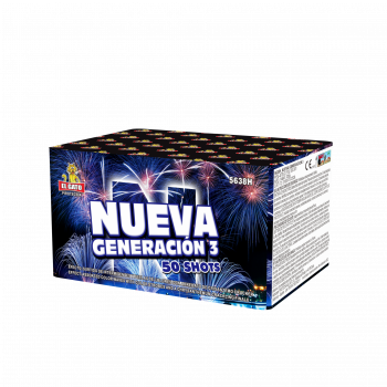 Nueva Generation 3. ist eine 50 Schuss Batterie von El Gato Feuerwerk