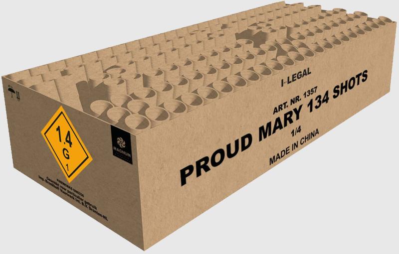 Proud Mary ist ein 138 Schuss Verbund von Magnum Feuerwerk