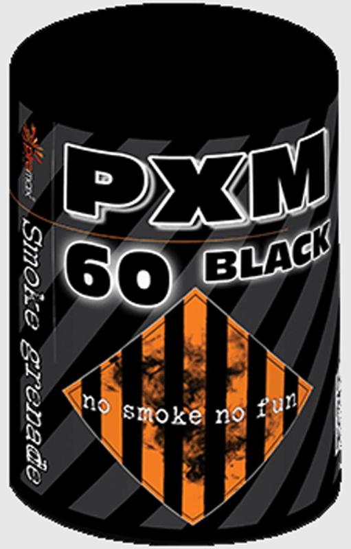 Rauchtopf Schwarz PXM60 ist sehr intensiver Rauch von Piromax feuerwerk