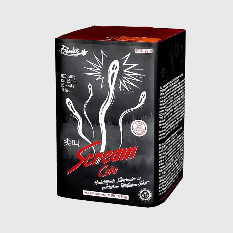 Scream Cake ist eine 25 Schuss Batterie von Funke