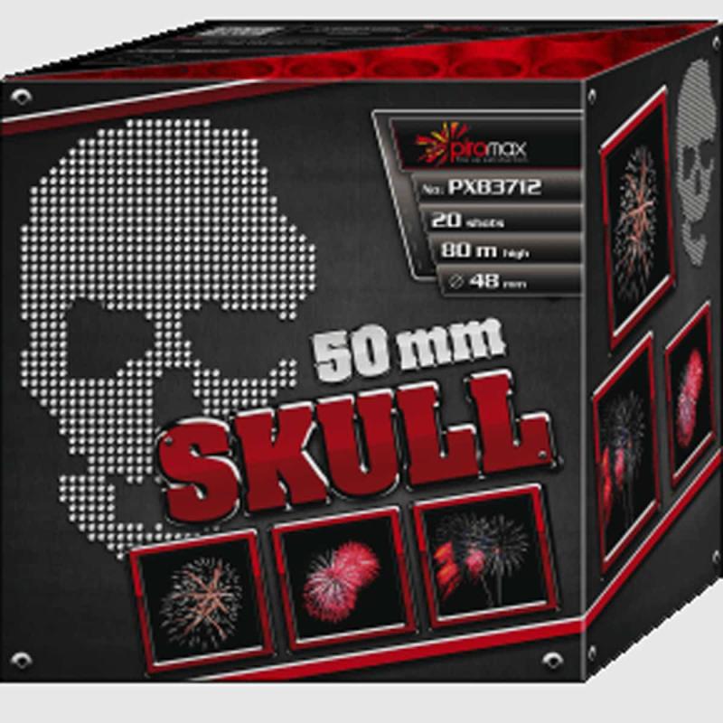 Skull 20 Schuss Batterie mit einem Kaliber von 50mm von Piromax feuerwerk