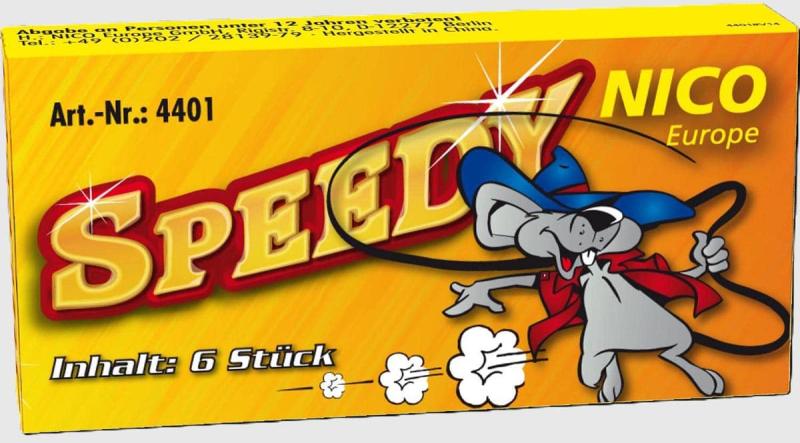 Speedy sind 6 rasend schnell wirbelnde Bodenkreisel in verschiedenen Farben von Nico feuerwerk