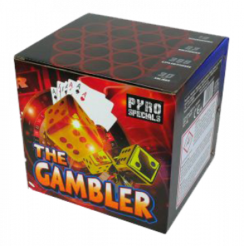 The Gambler ist eine 19 Schuss Batterie von Pyro Specials Feuerwerk