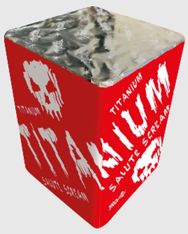 Titanium Salute Scream 25 Schuss Batterie von Tropic feuerwerk