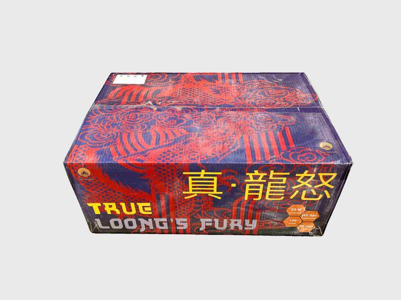 True Loong´s Fury ist ein 100 Schuss Verbund von Genie Fireworks