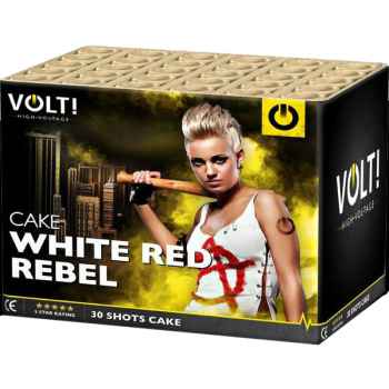 White Red Rebel 30 Schuss Batterie von Volt feuerwerk