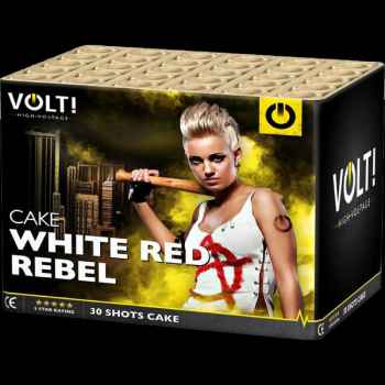 White Red Rebel 30 Schuss Batterie von Volt feuerwerk